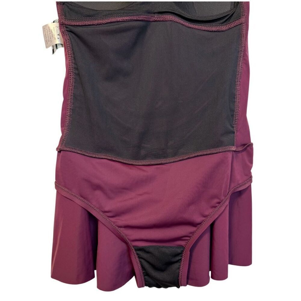 Sea & Sand Women’s Ruched Skirted Bottom 1 Piece Swimsuit Sz. 10 - Picture 4 of 9